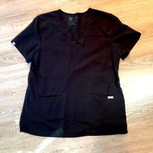 Figs Scrub Top Size Large Black